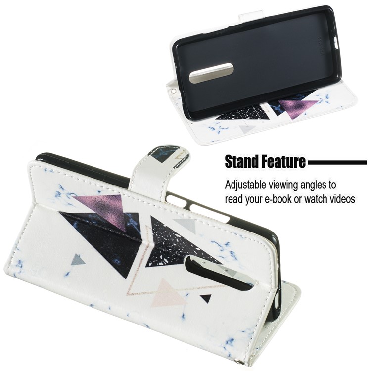 Pattern Printing Leather Wallet Stand Phone Cover for Xiaomi Redmi K20 / K20 Pro / Mi 9T / Mi 9T Pro - Triangle-6