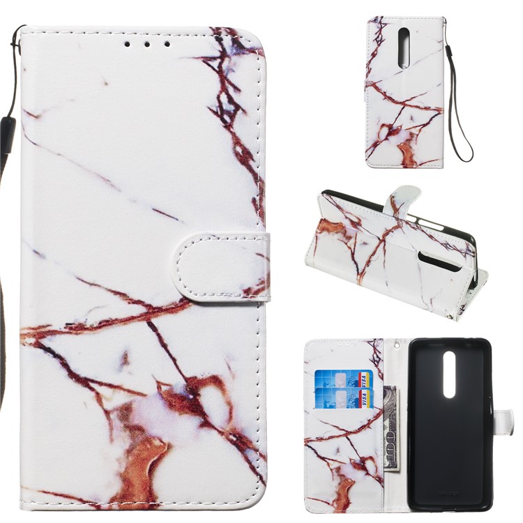 Pattern Printing Leather Wallet Stand Phone Cover for Xiaomi Redmi K20 / K20 Pro / Mi 9T / Mi 9T Pro - Brown Marbling-1