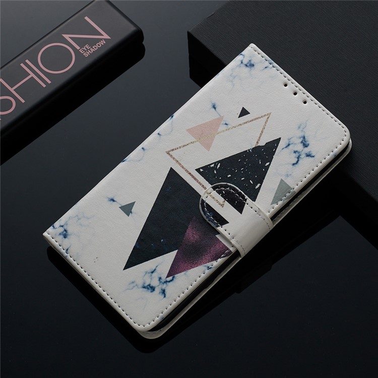 Pattern Printing Leather Wallet Stand Phone Case Cover for Xiaomi Redmi 7A - Triangle-5