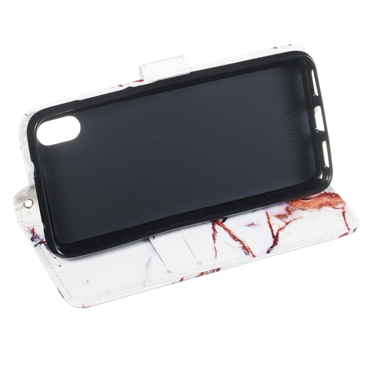 Pattern Printing Leather Wallet Stand Phone Case Cover for Xiaomi Redmi 7A - Brown Marbling-7