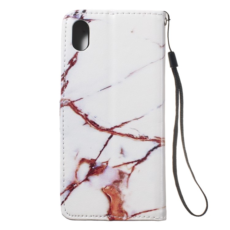 Pattern Printing Leather Wallet Stand Phone Case Cover for Xiaomi Redmi 7A - Brown Marbling-9