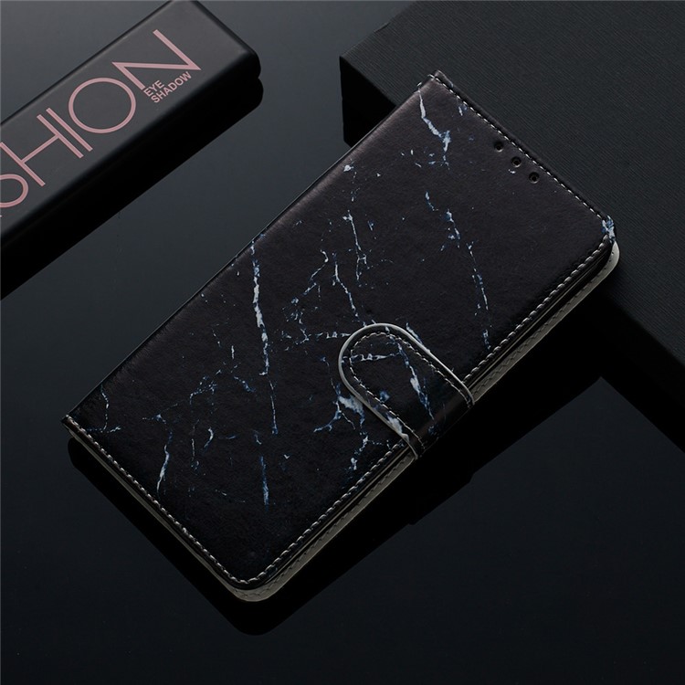 Pattern Printing Leather Wallet Stand Phone Case Cover for Xiaomi Redmi 7A - Blue Marbling-5