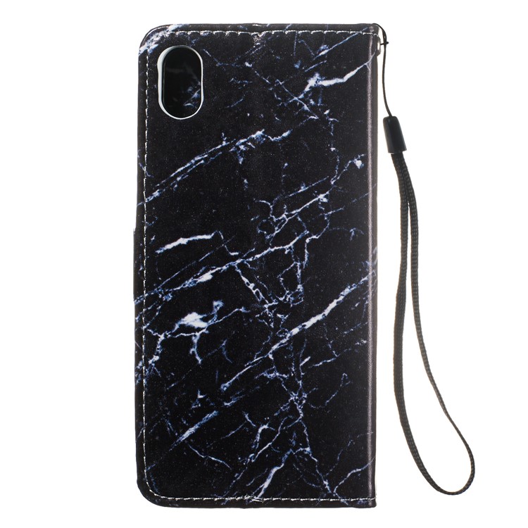 Pattern Printing Leather Wallet Stand Phone Case Cover for Xiaomi Redmi 7A - Blue Marbling-9