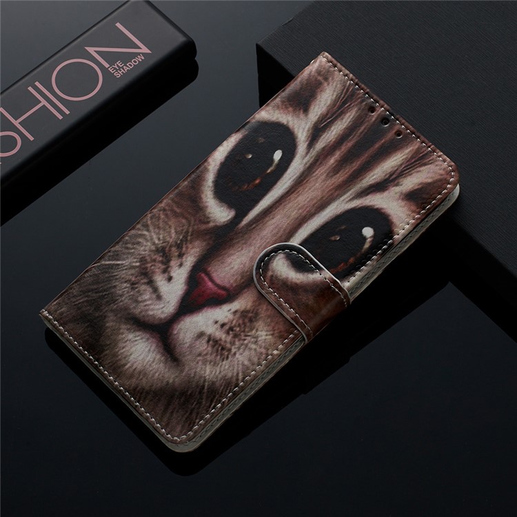Pattern Printing Leather Wallet Stand Phone Case Cover for Xiaomi Redmi 7A - Cat Face-5