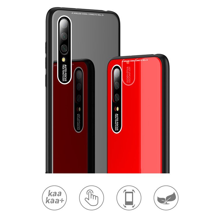 O Acrílico Da Borda De TPU Suporta O Escudo Da Pilha Do PC Para O Xiaomi Mi Cc9e / Mi A3 - Preto-2