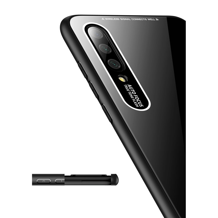 O Acrílico Da Borda De TPU Suporta O Escudo Da Pilha Do PC Para O Xiaomi Mi Cc9e / Mi A3 - Preto-4