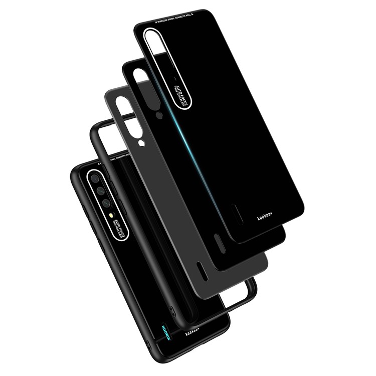 O Acrílico Da Borda De TPU Suporta O Escudo Da Pilha Do PC Para O Xiaomi Mi Cc9e / Mi A3 - Preto-7