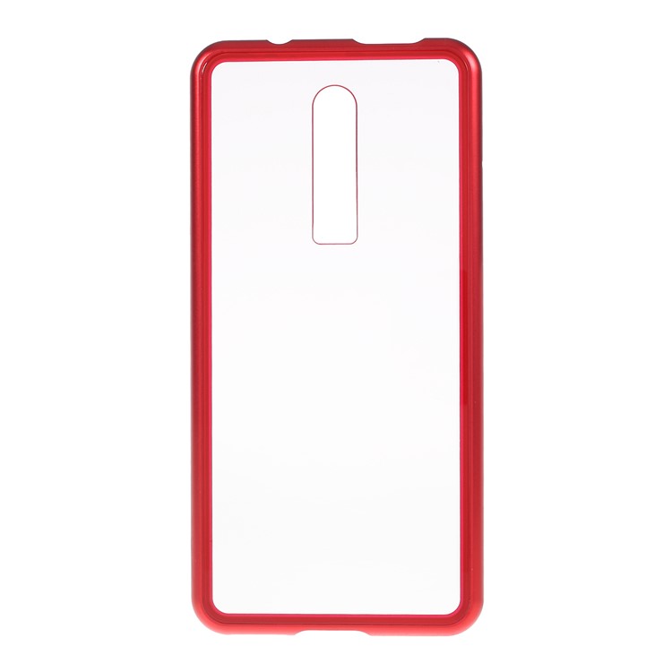 Magnetic Attraction Detachable Metal Frame + Tempered Glass Cover Mobile Phone Case for Xiaomi Redmi K20 / Mi 9T / K20 Pro / Mi 9T Pro - Red-2