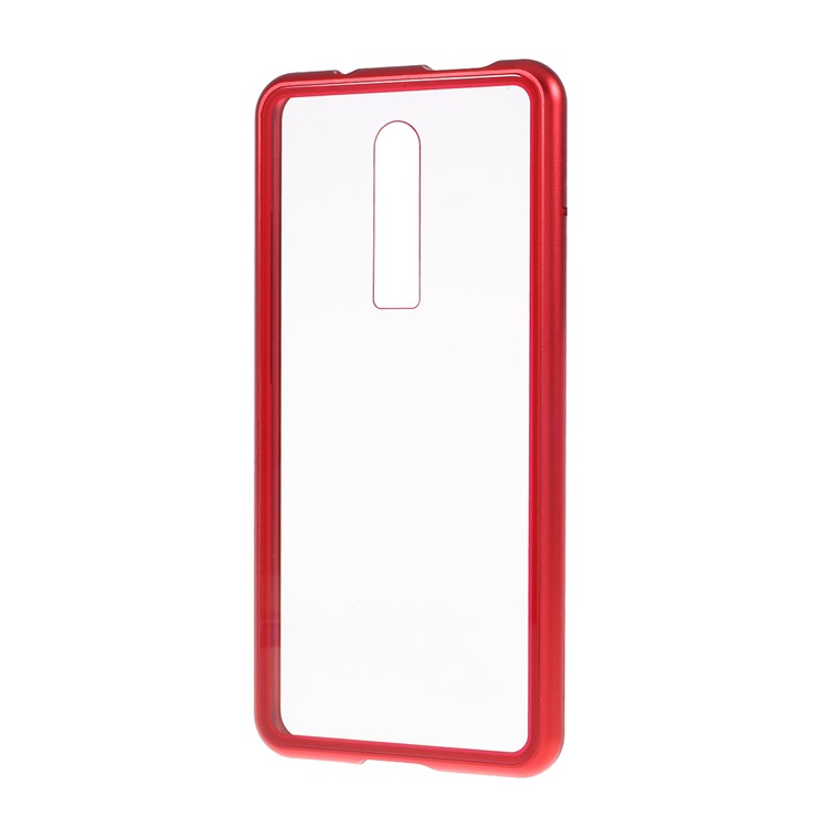 Magnetic Attraction Detachable Metal Frame + Tempered Glass Cover Mobile Phone Case for Xiaomi Redmi K20 / Mi 9T / K20 Pro / Mi 9T Pro - Red-3
