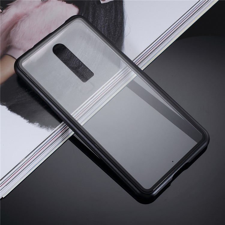Magnetic Attraction Detachable Metal Frame + Tempered Glass Cover Mobile Phone Case for Xiaomi Redmi K20 / Mi 9T / K20 Pro / Mi 9T Pro - Black-2