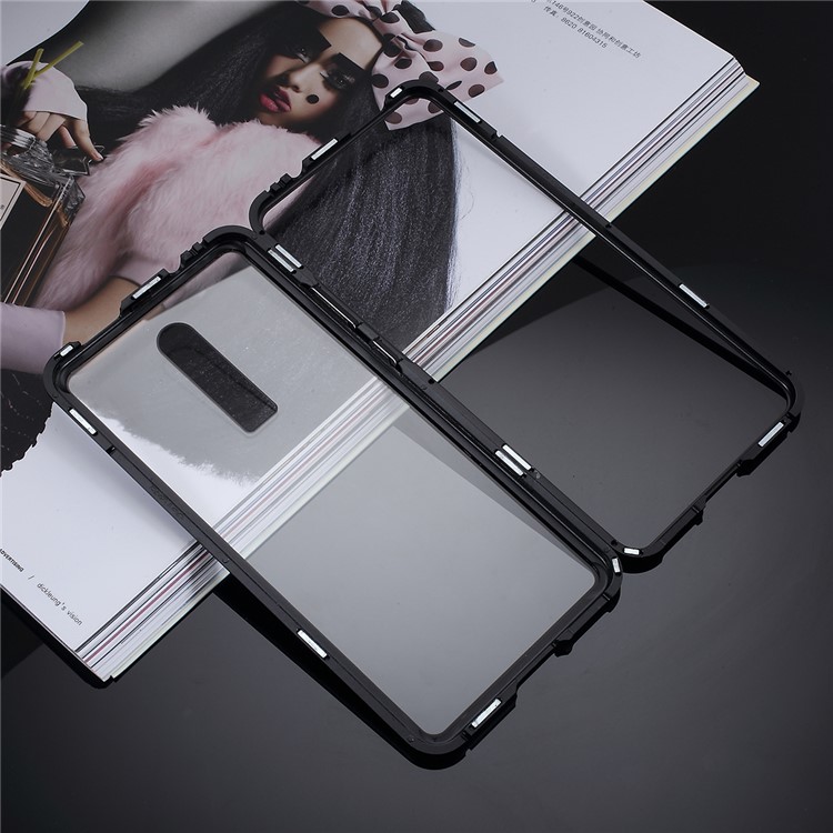 Magnetic Attraction Detachable Metal Frame + Tempered Glass Cover Mobile Phone Case for Xiaomi Redmi K20 / Mi 9T / K20 Pro / Mi 9T Pro - Black-7