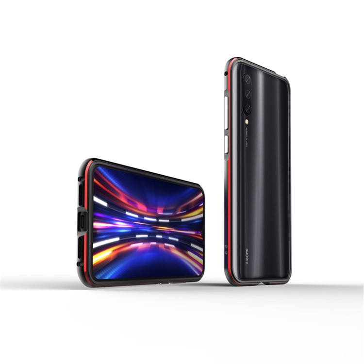 Metal Frame Protective Phone Shell for Xiaomi Mi CC9 - Black/Red-2