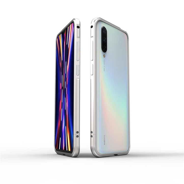 Metal Frame Protective Phone Shell for Xiaomi Mi CC9 / Mi CC9 Meitu Edition - Silver-1