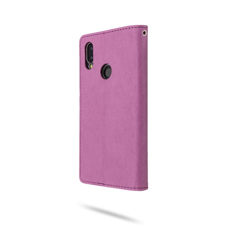 ROAR Square Style Leather Stand Phone Shell Cover Case for Xiaomi Redmi Note 7 / Note 7 Pro (India) / Note 7S - Purple-5