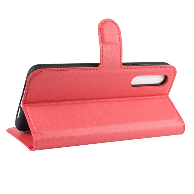 Litchi Skin Leather Wallet Case for Xiaomi Mi CC9 / Mi CC9 Meitu Edition/ Mi 9 Lite - Red-5