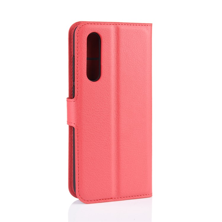 Litchi Skin Leather Wallet Case for Xiaomi Mi CC9 / Mi CC9 Meitu Edition/ Mi 9 Lite - Red-6