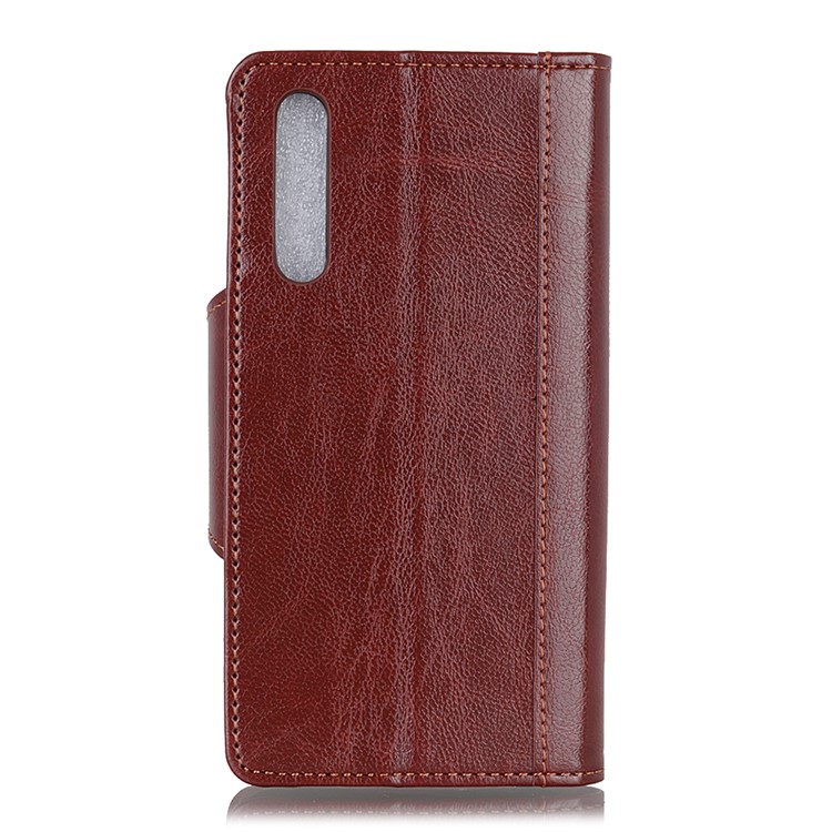 Textured PU Leather Wallet Stand Cover for Xiaomi Mi CC9e / Mi A3 - Wine Red-3