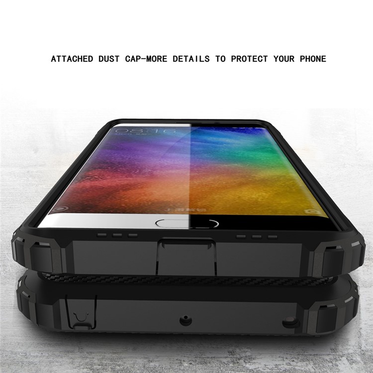 Armor Guard Plastic + TPU Hybrid Shell Case Cover for Xiaomi Mi Note 2 - Black-2
