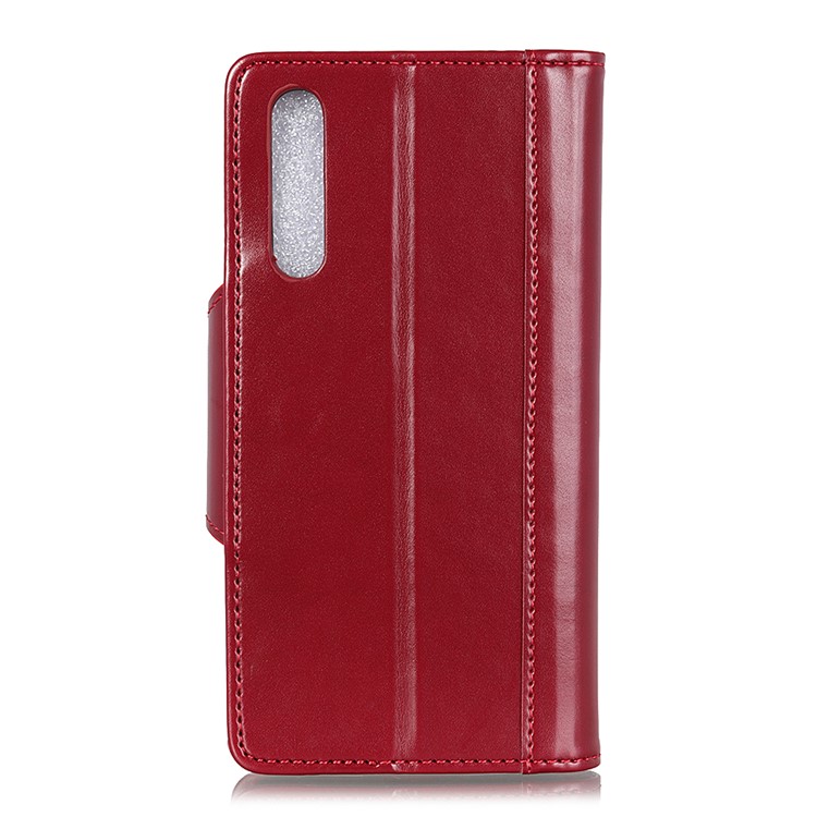 PU Leather for Xiaomi Mi CC9e / Mi A3 All Round Protection Leather Casing - Wine Red-3