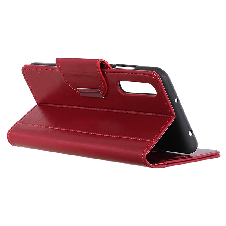 PU Leather for Xiaomi Mi CC9e / Mi A3 All Round Protection Leather Casing - Wine Red-4