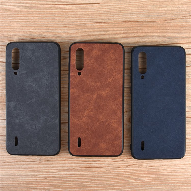 Leather Coated TPU Case for Xiaomi Mi CC9 / Mi CC9 Meitu Edition - Black-7