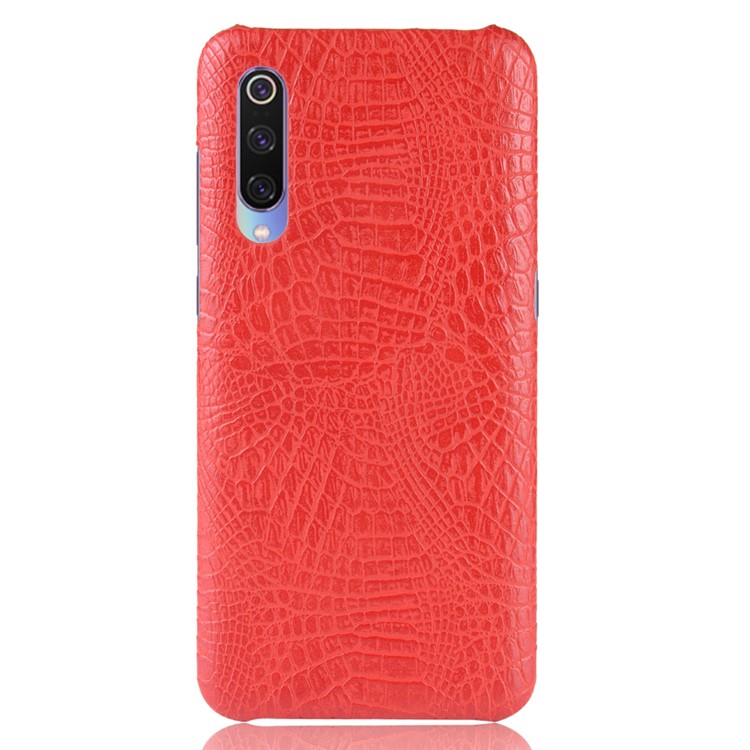 Crocodile Skin PU Leather Coated PC Case for Xiaomi Mi CC9 / Mi CC9 Meitu Edition - Red-2