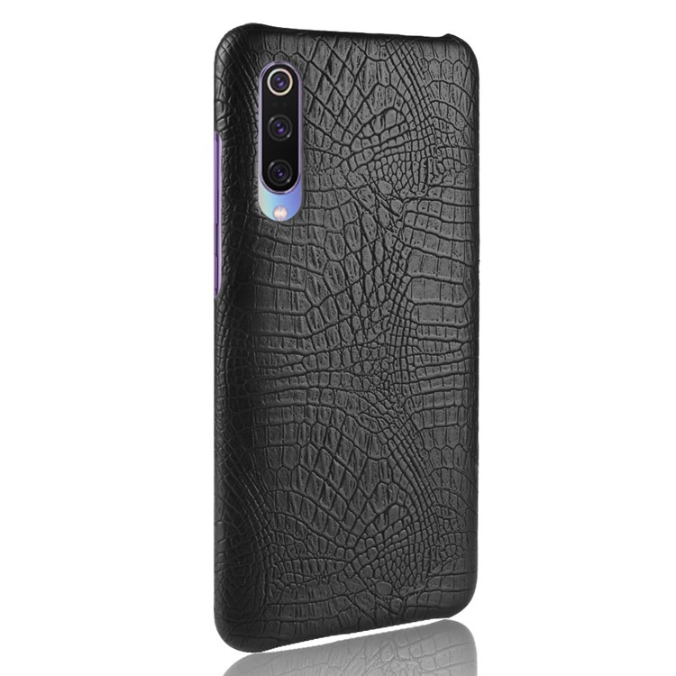 Crocodile Skin PU Leather Coated PC Case for Xiaomi Mi 9 Lite/ Mi CC9/ Mi CC9 Meitu Edition - Black-2