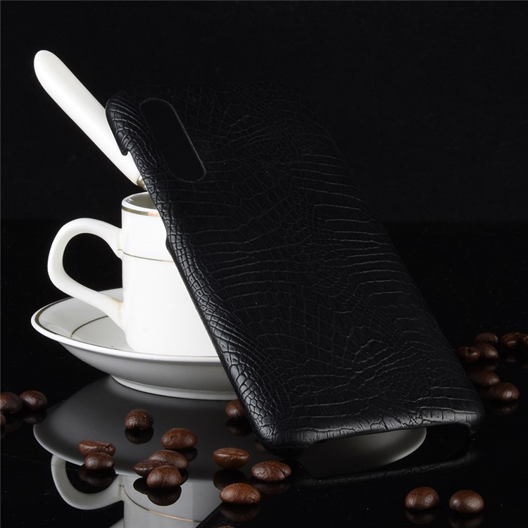 Crocodile Skin PU Leather Coated PC Case for Xiaomi Mi 9 Lite/ Mi CC9/ Mi CC9 Meitu Edition - Black-4