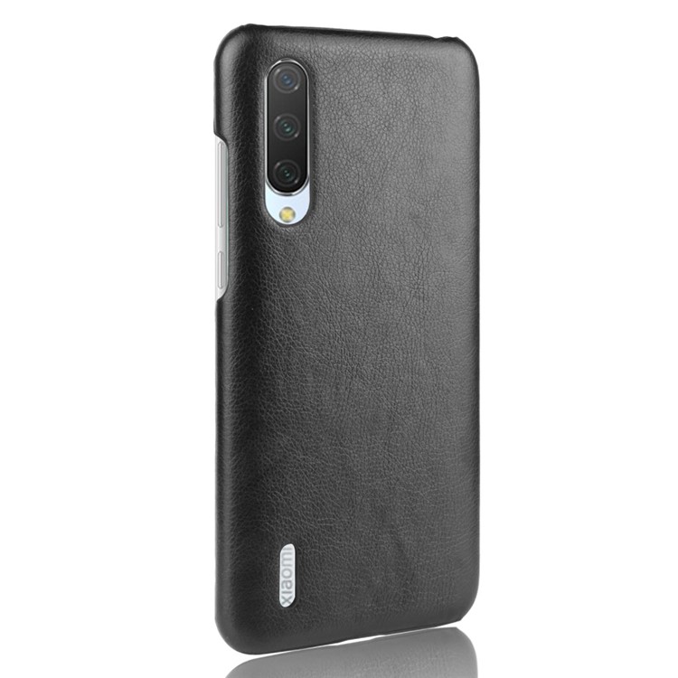 Litchi Skin Leather Coated Hard PC Case for Xiaomi Mi 9 Lite/ Mi CC9/ Mi CC9 Meitu Edition - Black-2
