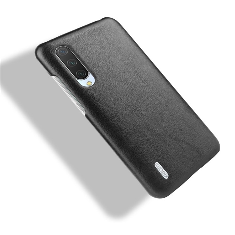 Litchi Skin Leather Coated Hard PC Case for Xiaomi Mi 9 Lite/ Mi CC9/ Mi CC9 Meitu Edition - Black-3