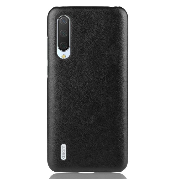 Litchi Skin Leather Coated Hard PC Case for Xiaomi Mi 9 Lite/ Mi CC9/ Mi CC9 Meitu Edition - Black-4