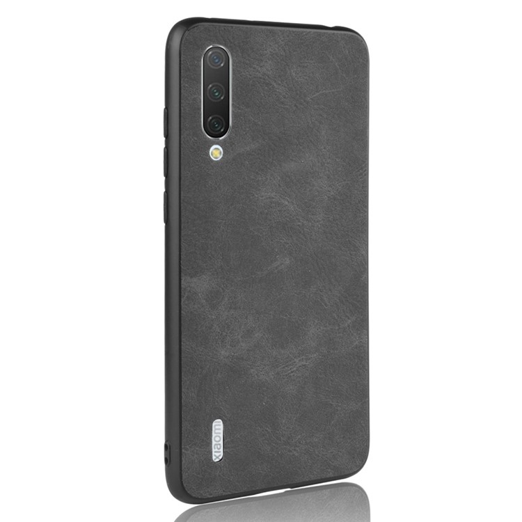 Funda De Piel Recubierta De TPU Para Xiaomi Mi Cc9e / Mi A3 - Negro-2