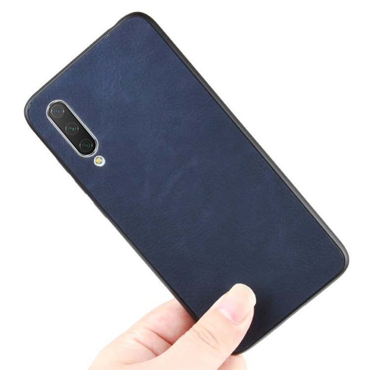 Leather Coated TPU Case for Xiaomi Mi CC9e / Mi A3 - Blue-4