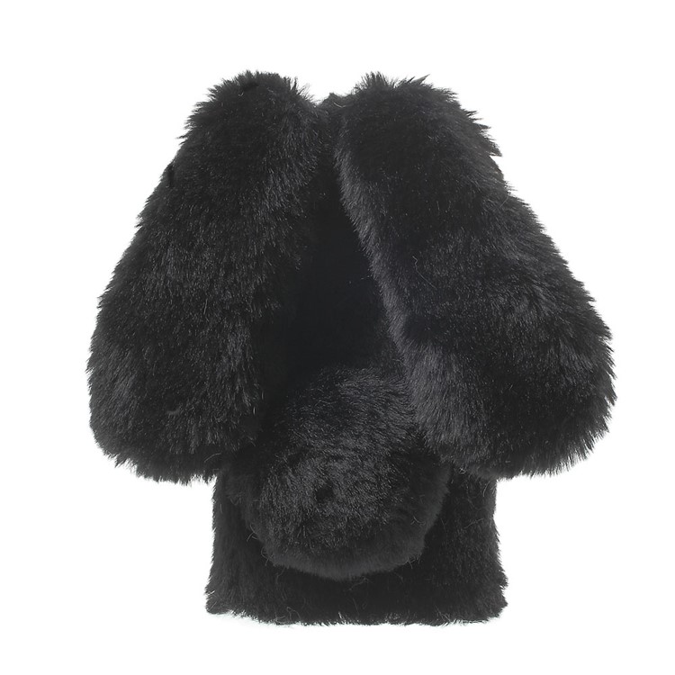 Bunny Design Rhinestone Warm Fur TPU Phone Case for Xiaomi Mi 5 - Black-1