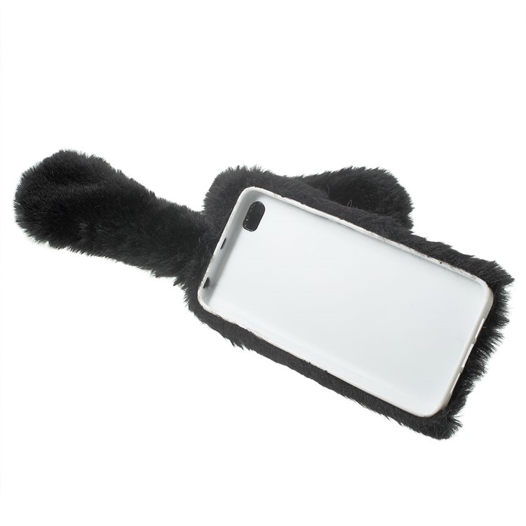 Bunny Design Rhinestone Warm Fur TPU Phone Case for Xiaomi Mi 5 - Black-3