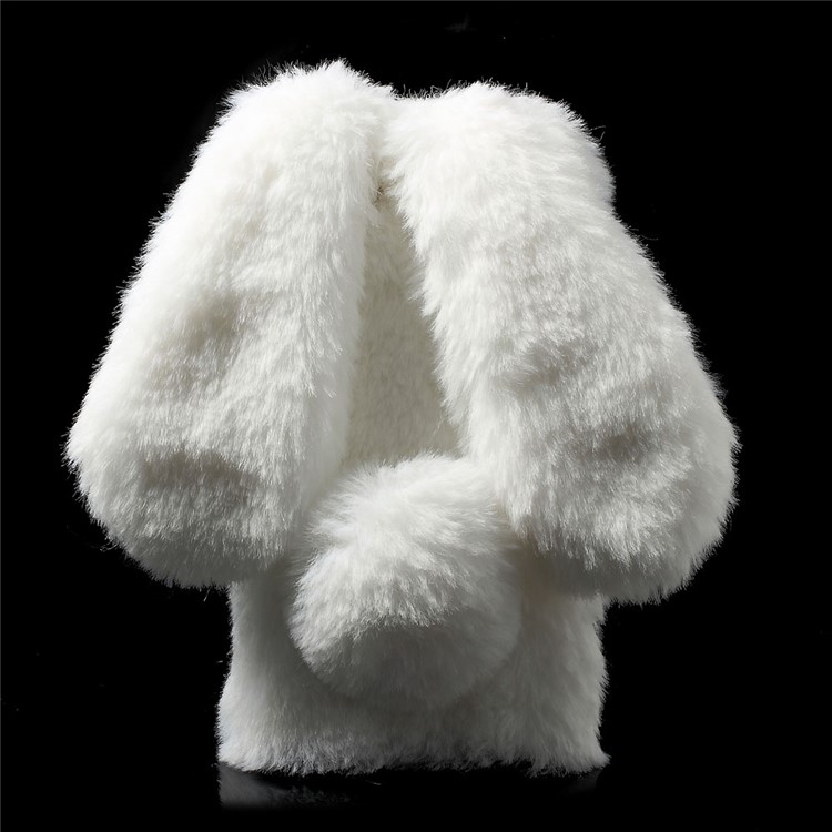 Bunny Design Rhinestone Warm Furry TPU Mobile Cover for Xiaomi Mi 5 - White