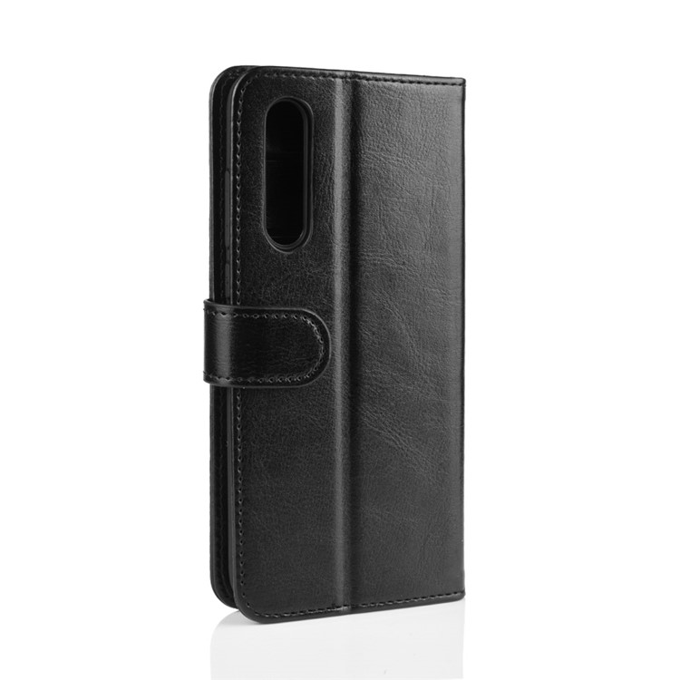 Crazy Horse Wallet Leather Stand Shell for Xiaomi Mi CC9/Mi CC9 Meitu Edition - Black-3