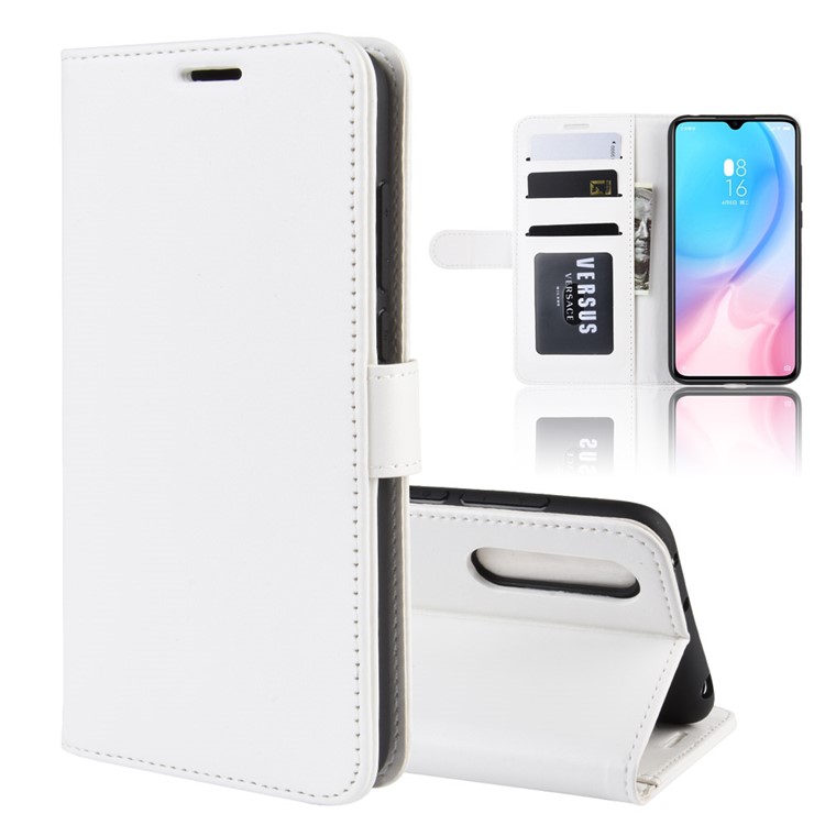 Crazy Horse Wallet Leather Stand Shell for Xiaomi Mi CC9 / Mi CC9 Meitu Edition / Mi 9 Lite - White-1