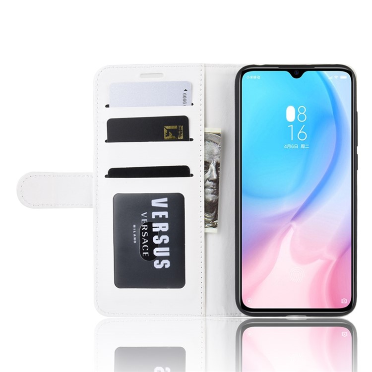 Crazy Horse Wallet Leather Stand Shell for Xiaomi Mi CC9 / Mi CC9 Meitu Edition / Mi 9 Lite - White-6