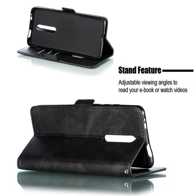 PU Leather Wallet Stand Flip Phone Case Cover for Xiaomi Redmi K20/K20 Pro/Mi 9T - Black-10