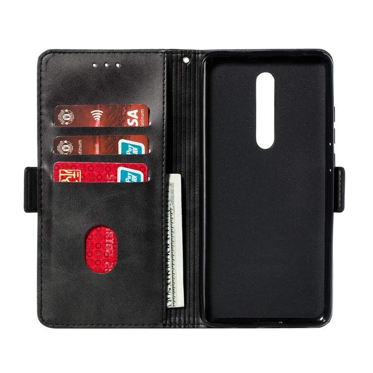 PU Leather Wallet Stand Flip Phone Case Cover for Xiaomi Redmi K20/K20 Pro/Mi 9T - Black-7