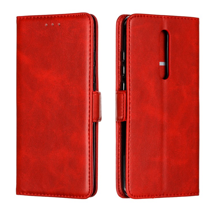 PU Leather Wallet Stand Flip Phone Case Cover for Xiaomi Redmi K20/K20 Pro/Mi 9T - Red-4