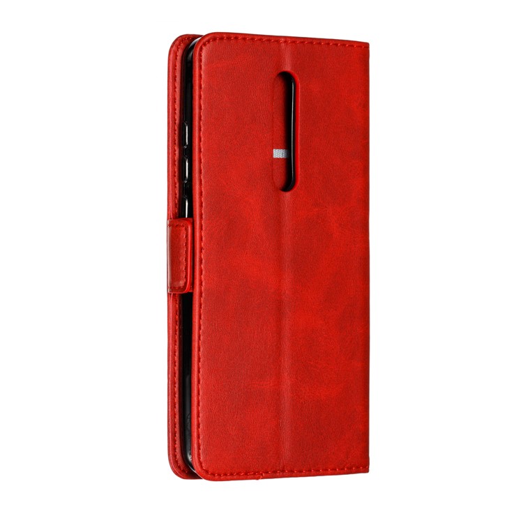PU Leather Wallet Stand Flip Phone Case Cover for Xiaomi Redmi K20/K20 Pro/Mi 9T - Red-6