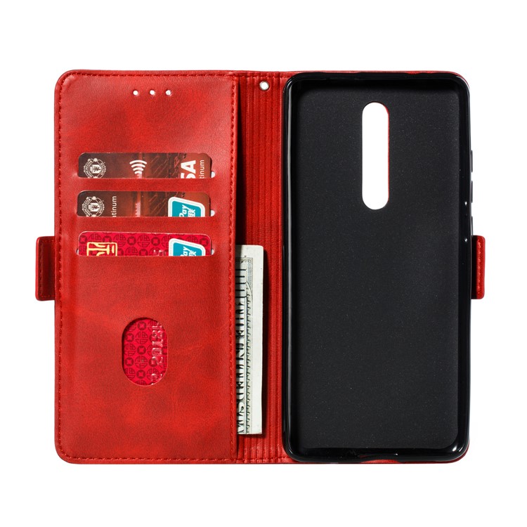 PU Leather Wallet Stand Flip Phone Case Cover for Xiaomi Redmi K20/K20 Pro/Mi 9T - Red-7