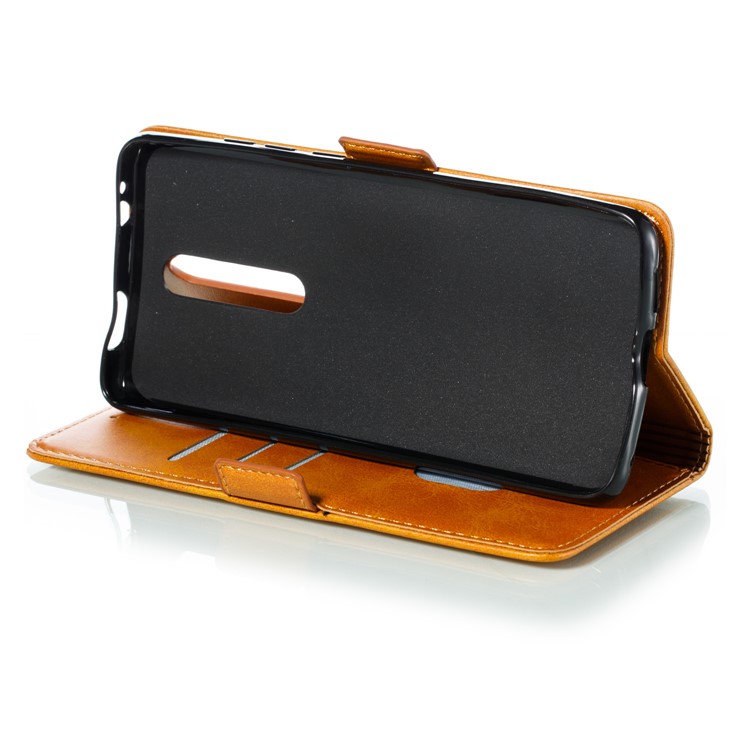 PU Leather Wallet Stand Flip Phone Case Cover for Xiaomi Redmi K20/K20 Pro/Mi 9T - Brown-11