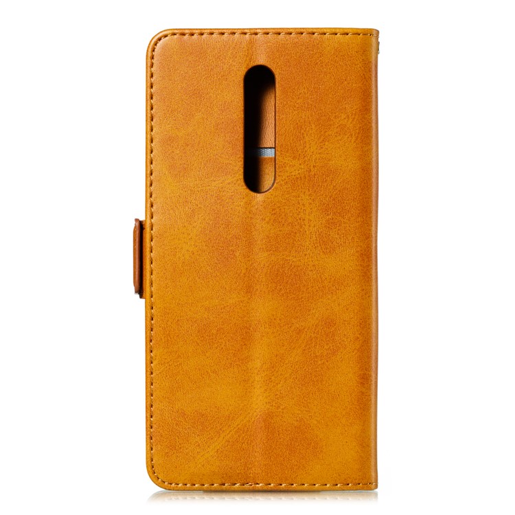 PU Leather Wallet Stand Flip Phone Case Cover for Xiaomi Redmi K20/K20 Pro/Mi 9T - Brown-3