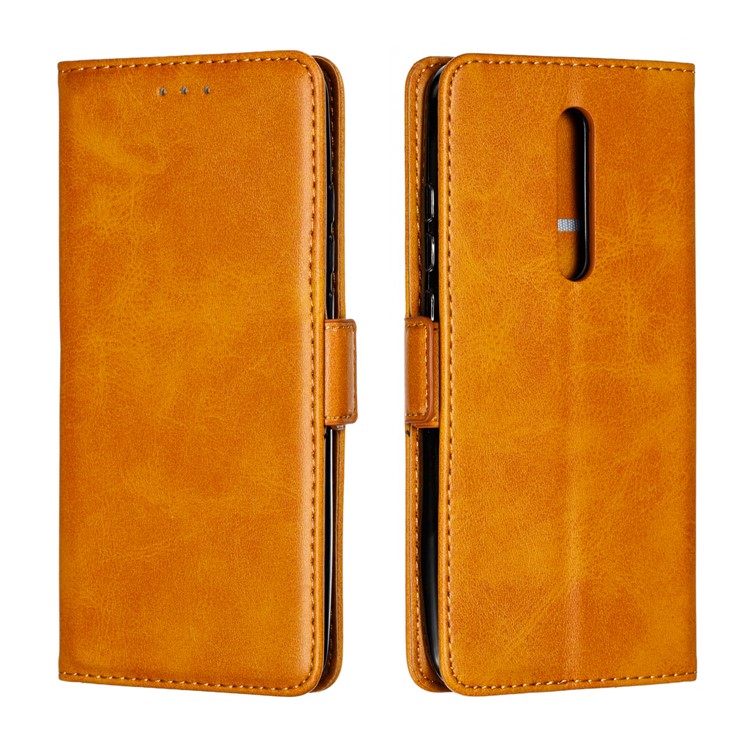 PU Leather Wallet Stand Flip Phone Case Cover for Xiaomi Redmi K20/K20 Pro/Mi 9T - Brown-4