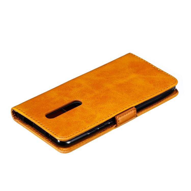 PU Leather Wallet Stand Flip Phone Case Cover for Xiaomi Redmi K20/K20 Pro/Mi 9T - Brown-9
