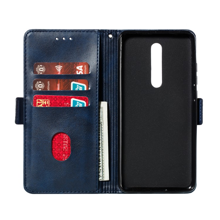 PU Leather Wallet Stand Flip Phone Case Cover for Xiaomi Redmi K20/K20 Pro/Mi 9T - Blue-7