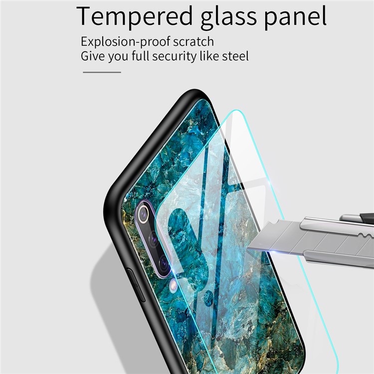 Glass + TPU Hybrid Phone Casing for Xiaomi Mi CC9e / Mi A3 - Jade-4